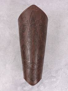 1PC Medieval Viking PU Leather Wristband Renaissance Historical Knight's Wristguard For Renaissance Viking Faire Larp Halloween Costume Accessory Carnival - 1pc - View 6