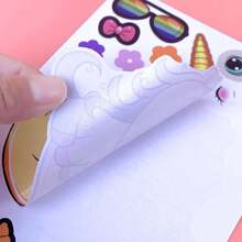 24Pcs Pegatinas de Unicornios Paquete,Pegatinas de Bricolaje,para Fiesta de Cumpleaños Favores,Pegatinas Decorativas,Juguetes Interactivos Padre-hijo.,40965347 - Negro - Ver 6