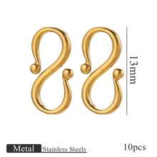 10/20 peças Fivela Conectora em S de Aço Inoxidável 304 para Artesanato DIY, Adequada para Fabricação de Colares e Pulseiras - A-ouro - Visão 8