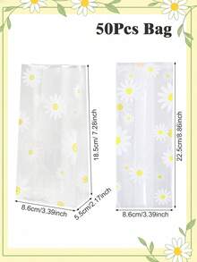 50pcs Transparent Baking Food Bags,Daisy Theme Plastic Candy Bags,Baby Shower Party Decor Candy Cookie Clear Cellophane,1st Birthday Gifts Packaging Bag,Bridal Shower Gift Bags,Gender Reveal Party Supplies,Babe Shower Theme Gift Packaging, Newborn Baby 1st Birthday Party Candy Bag, Baby Shower Party Favor - Xiao Zouju - View 6