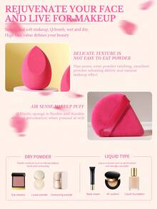 12PCS Makeup Tools Set Including:2PCS Triangle Powder Puffs+2PCS Makeup Sponges+6PCS Mini Air Cushion Powder Puffs+2PCS Mini Makeup Sponges ﻿ - Multicolor - View 10