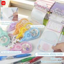 WQN 1套高品质学习工具套装：6卷修正带、3支按动式签名笔、1套精美礼盒贴纸、2张可爱贴纸、1套绘图圆规工具——必备返校礼物套装 - 高顏值學習套裝 - 查看 3
