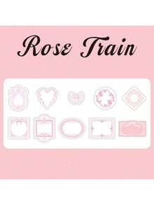 30 Sheets Of Retro Embossed Relief Printing Thickened Cowhide Specialty Paper Memo Pad With Floral Bow Detail Frame, Ins Style, Writable Note Card For Journal Decoration, Craft Paper Back To School - Một cỡ - Xem 5