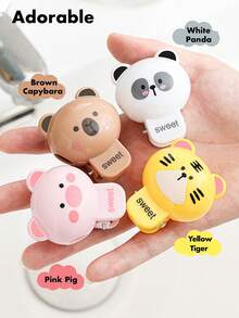 1/2/3支装蘑菇形牙刷架，旅行牙刷盖，“幸运”图案设计，加厚ABS材质，握感舒适，多种颜色可选，适合日常使用、旅行、出差、酒店、居家及开学季。 - 彩色 - 查看 6