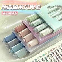 Vibrant Gradient Highlighter Set - 4 Packs Jumbo Dual-Tip Markers For Note Taking, Journaling & Travel, Eye-Caring Doodle Pens, School & Office Supplies - Sets - View 8