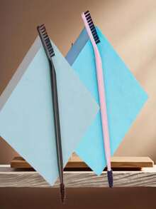 114/14/9/6/3/2pcs Spiral Tapered Brush Heads, Multi-Functional Combination Set, Suitable For Daily Commute, Beginner Practice, Party Makeup, Eyebrow Grooming - Black - View 12