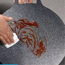 1个韩式烧烤炉，13.39英寸不粘圆形烤盘，适合家庭和户外使用，家用厨房电器 - 黑色 - 查看 6