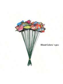 5/10/30/50 piezas Decoraciones de mariposa, estacas de mariposa oscilantes DIY creativas de PVC resistente al agua, estacas de jardín de mariposas simuladas, con varillas de resorte adecuadas para interiores/exteriores, decoración de Navidad en el patio - Multicolor - Ver 13