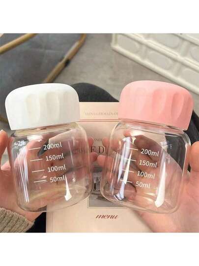 1 pieza Taza de café de vidrio mini elegante y portátil para el hogar/oficina/escuela, nueva para año nuevo/graduación/viaje, universal