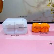 1个装财富元宝香薰蜡烛硅胶模具 DIY麻将香石石膏装饰硅胶模具 - A-白色 - 查看 2