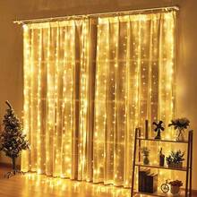1pc Enchanting Wedding Decor LED Curtain Lights, USB Powered Fairy String Lights With 8 Flashing Modes And Remote Control (Batteries Not Included), Suitable For Home Bedroom Window Wall. Decoration Lighting For Single Party, Wedding, Birthday, Party, Festival, Valentine's Day - USB Plug Curtain Light - View 19