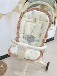 1pc Baby Stroller Pad, Soft Breathable Cushion, Reversible Cotton Stroller Mat - Multicolor - View 4