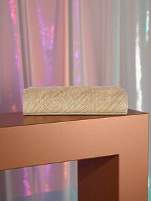 Textured Glitter Clutch Bag With Removable Crossbody Strap For Dinner, Wedding, Metallic Gold, Scratch Resistant, Perfect For Parties, Can Be Used As A Clutch Or Crossbody Bag, A Party Accessory. - Aleatório - 查看 9