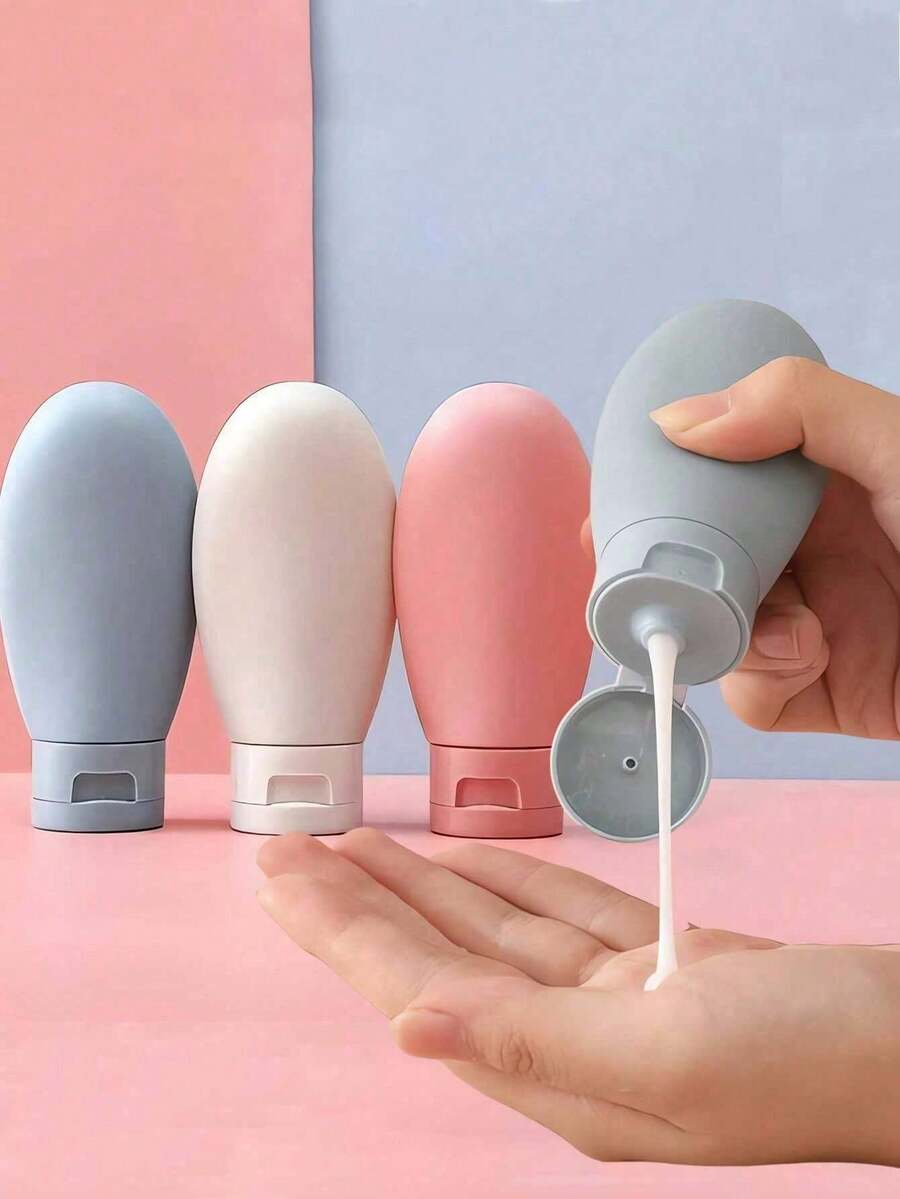 3pcs/Set Travel Refillable Cosmetic Containers 60ML Travel Bottles Set Mini Squeeze Bottles For Toiletries Shampoo Conditioner,Giveaways,Travel,Cheap Stuff,Travel Essential