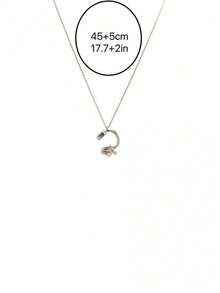 1pc Fashion Personalized Headphone Necklace For Women Girls, Stylish Music Accessories For Daily Commute Party Travel, Unique Gift Idea, High-Quality Material,  Design, Lightweight Comfortable, Perfect For Holding Headphones Hands-Free, 2024 New Arr EYW0 - 銀色 - 查看 3