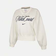 Nike 女士 AS W NKCT HRTG FLC CREW 针织圆领卫衣 IB0758-133 - 米色 - 查看 1