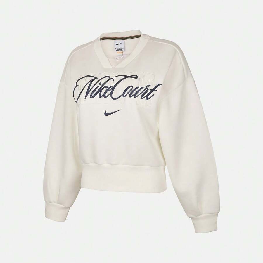 Nike 女士 AS W NKCT HRTG FLC CREW 针织圆领卫衣 IB0758-133 - 米色 - 查看 1