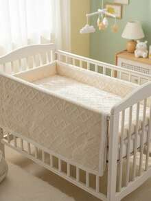 1条100x150厘米超柔软婴儿毯，优质丝滑法兰绒毯，可机洗，适合婴儿房、情人节等场合 - 乳白色 - 查看 3