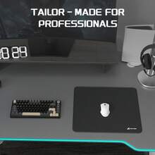 ATTACK SHARK CM02 大型防滑游戏鼠标垫，适用于电竞游戏，速度型大尺寸鼠标垫，防水表面，缝合边缘，防滑橡胶底座，L 号，层压材质，尺寸：17.72 英寸 x 15.75 英寸 x 0.16 英寸 - 彩色 - 查看 9