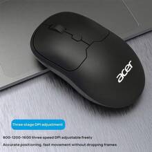 Acer OMR930 無線靜音辦公室滑鼠 持久續航力 輕薄便攜 2400DPI精密定位 人體工學防滑設計 穩定連接 黑色 - 黑色 - 查看 1