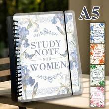 A5,160pages,PP Transparent Loose-Leaf Notebook,Floral Ring-Bound Notebook,Textured Cover,Lily And Gardenia,Loose-Leaf Binding Diary,Travel Journal,Learning,Business,Home,Back To School,Perfect Gift - Multicolor - View 10