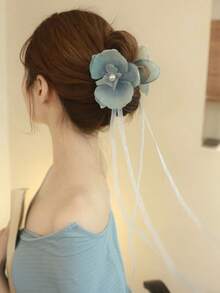 1个兰花造型发夹，适合日常佩戴 - 彩色 - 查看 2