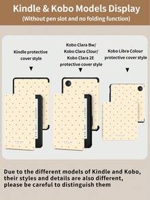 Kingsung Minimalist Polka Dot Pattern Tablet Protective Case, Compatible With Ipad 9.7/10.2/10.5/10.9/12.9/Pro 11 (10th Gen), Galaxy Tab S6 Lite 10.4 Inch, Kindle Paperwhite (12th Gen, 2024 Release), Kindle (11th Gen, 2022 Release), Kobo Clara Colour, Soft Shock-Proof, Smart Stand/Auto Wake/Sleep Function - Multicolor - View 11