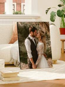 1pc Customized Canvas Art, Personalized Frameless Poster, Indoor Framed Canvas Art, Family Gift, Valentine's Day Decor, Personalized Commemorative Gift, Suitable For Valentine's Day, Wedding, Mother's Day, Father's Day, Birthday, Anniversary, Party, Room Decor, Customizable Item, Bedroom Decor, Custom Gift, Picture, Photo, Wall Art, Ideal Gift For Boyfriend, Girlfriend, Family, Lover, Friend - Multicolor - View 4