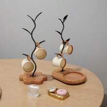 Wooden Tree-Shaped Cup Holder, Home/Living Room/Dining Table Coffee/Tea Cup Storage Rack With Drainage Function - Multicolor - View 3