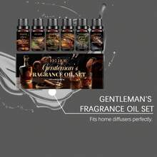 Men's Aromatherapy Essential Oil Set - 6 Long-Lasting Scents (Oud, Tobacco, Sandalwood) For Home Diffuser, DIY Candles & Creating A Masculine & Inviting Atmosphere - Multi Scents - View 11