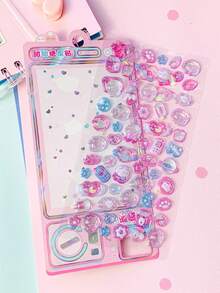 高品质第二代3D立体镂空卡通贴纸，可爱奖励3D贴纸 - 彩色 - 查看 10