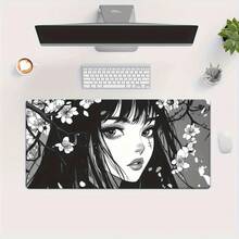 超大水彩武士鼠标垫，游戏桌垫，大号键盘垫，可水洗，橡胶防滑底，缝边，礼品鼠标垫，桌面保护垫，学习垫，多种尺寸可选，电脑键盘垫，笔记本电脑垫 - D - 查看 2