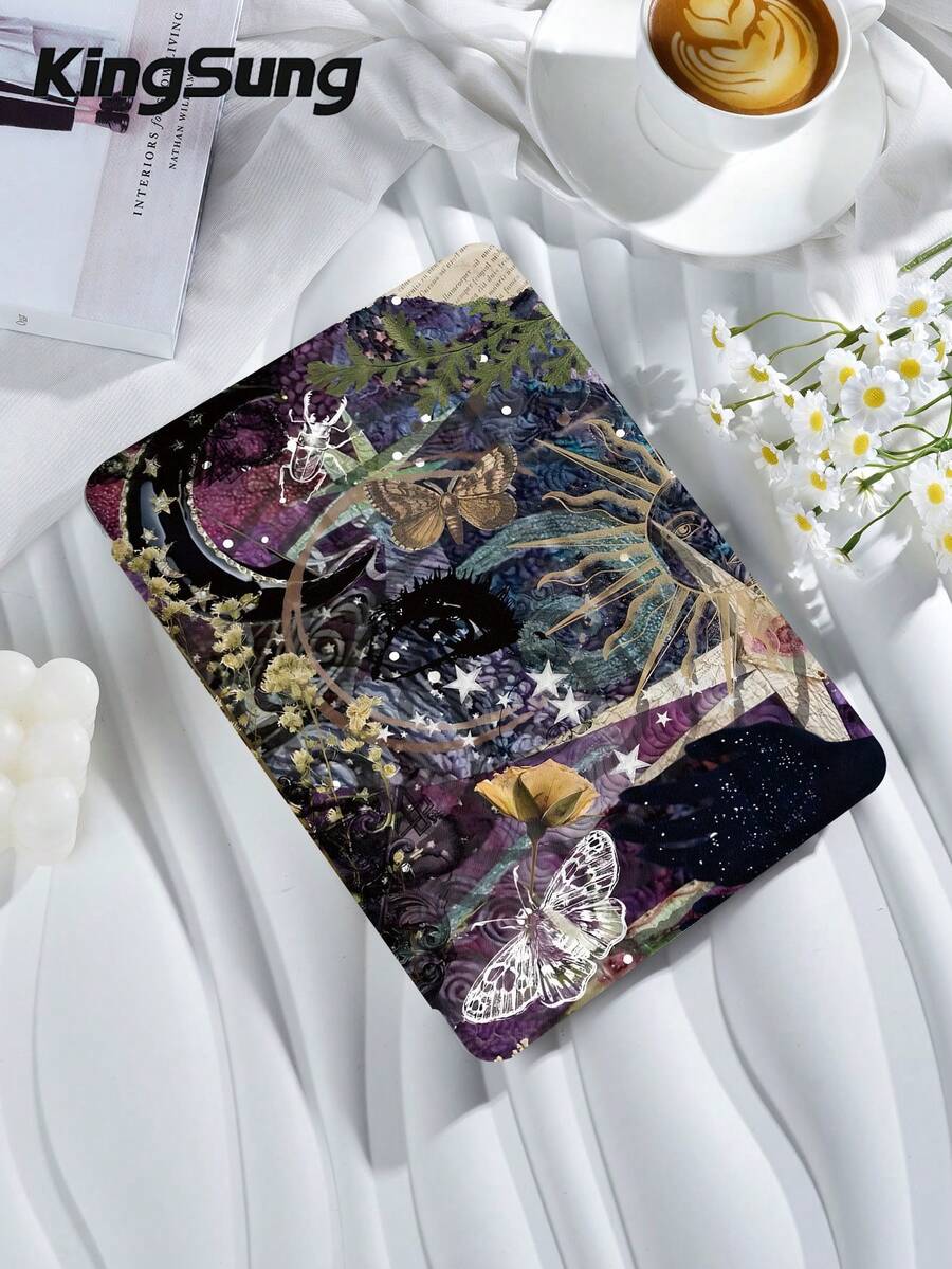 Butterfly Pattern Tablet Protective Case, Compatible With Ipad 9.7/10.2/10.5/10.9/12.9/Pro 11 (10th Gen), Galaxy Tab S6 Lite 10.4 Inch, Kindle Paperwhite (12th Gen, 2024 Release), Kindle (11th Gen, 2022 Release), Kobo Clara Color, Soft & Shock-Resistant, Smart Stand/Auto Wake/Sleep Function