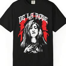De La Rose Graphic T-Shirt Vintage Merch FX De La Rose Album De La Rose Graphic T-Shirt - Black - View 1