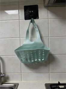 1pc Faucet Mounted Drain Basket - Multifunctional Kitchen Sink Storage Organizer - Multicolor - View 12