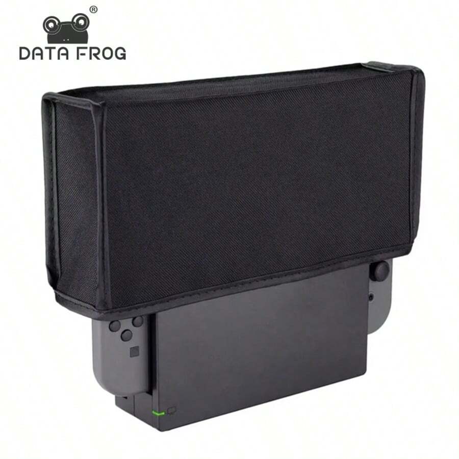 Funda protectora contra el polvo DATA FROG para la base de la consola Switch OLED, estuche transparente anti-polvo para la consola - Negro - Ver 1