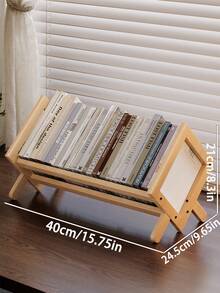 1. Creative Cross-Border Minimalist Bookshelf, Home/Student Desk Storage Rack, Office Desk Book Display Shelf, Minimalist Design, Lightweight Frame, Multi-Functional Study Desk Bookcase, Home/Office Storage Space - Multicolor - View 14