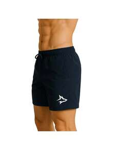 Kit Of 3 Men's Shorts With Geometric Print, Alpha Wolf, Alpha Co Premium Tactel Fabric - Black/Blue/White - View 8