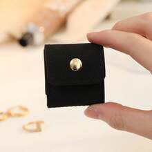 Customizable Foldable Mini Travel Jewelry Bag, Portable Jewelry Organizer Roll, Multi-Compartment Storage Simple Design, For Necklace, Earring And Ring Storage Pouch, Jewelry Small Bag, Suitable For Travel, Daily Use Or Gift - Multicolor - View 14