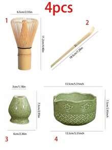 1pc/4pcs Matcha Tea Set, Includes Matcha Bowl, Matcha Whisk, Matcha Cup, Stirrer, Tea Spoon, Tea Bowl Set, Matcha Preparation Tools, Dessert & Beverage Making Tools, Japanese Gift Box, Matsukawara Matcha Stirring Set, Gift For Matcha Enthusiasts - Multicolor - View 5