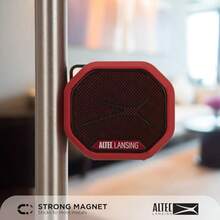Altec Lansing HYDRATREK - Altavoz magnético Bluetooth Impermeable IP67 Altavoz portátil emparejamiento inalámbrico Verdadero Carga rápida USB-C batería de 3.7 V 400 mAh Asistente de Voz - Rojo/Negro (Crimson Red/Black) - Ver 2