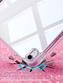 Ayotu Personalized Glitter IPad Case With Name Initials - Shiny Fashion Style, Compatible With IPad Mini6/Mini7/10.2/10th Generation/10.9/12.9 Inch, Best Gift For Girlfriend, Sister, Mom On Valentine's Day, Mother's Day, Birthday - Single-sided Printing - View 9