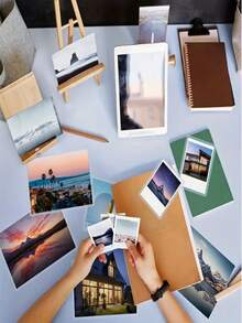 10/100pcs Photo Paper, 3 Inch/4 Inch/5 Inch/6 Inch/A4 Premium Glossy Photo Paper, Drawing Paper, Brochure Paper, Vibrant Colors, Smooth Surface, Perfect For Photos, Artwork, And Home Office Use. Photo Printing Paper, Vivid Print Quality, Durable Paper Material. - 1 Set - View 3