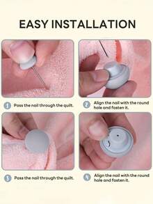 4/8/16/20pcs Bed Sheet Duvet Cover One-Click Buckle Fastener, Anti-Slip Blanket Clip Quilt Holder - one-size - View 11