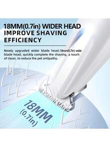低噪音宠物电动理发器，适用于小型犬猫，配备陶瓷刀片、可充电电池、LED灯和多功能修剪配件 - 彩色 - 查看 8