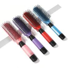 1pc Cushion Massage Hair Brush - With ABS Bristles, Ergonomic Handle Design, Creates Voluminous Scalp Care And Daily Hairstyling, Minimalist & Fashionable - Multicolor - View 14