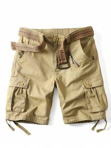 AKARMY Men's Cargo Pants,  Camo Shorts Pants Casual Shorts 650g Pants / 1 Pcs Pants / 100% Cotton Design For Working Outdoors And Hiking Camo Summer Regular Fit Daily(No Belt) - 卡其色 - 查看 1