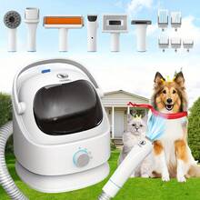 Aspiradora para el cuidado de mascotas, set de cuidado profesional para perros, aspiradora de pelo de mascotas, herramienta de limpieza de pelo de mascotas, cortapelos para mascotas, cepillo de eliminación de pelo de mascotas, adecuado para perros y gatos - 1 juego - Ver 9