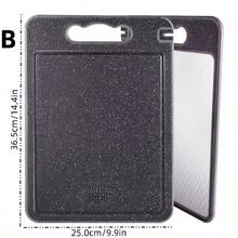 1 tocător din oțel inoxidabil, tocător reversibil multifuncțional, tocător de bucătărie, echipament pentru restaurant și camping, design cu mâner antiderapant, material rezistent la rugină, esențial pentru călătorii în aer liber - Alb-negru - Vizualizare 12