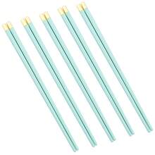 Jokipvy 5pcs/Set Reusable Plastic Sushi Chopsticks, Chinese Style Cutlery Set, Suitable For School, Kitchen, Restaurant, Party - Multicolor - View 15